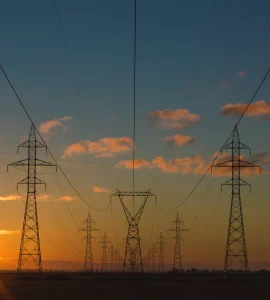 Des poteaux électriques