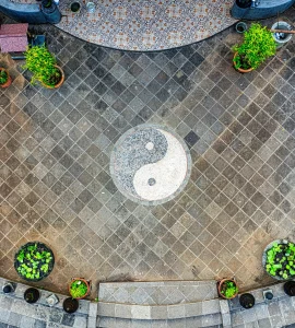 Ying Yang sur le sol